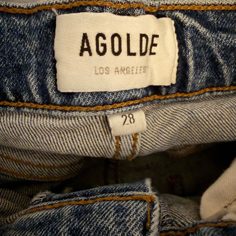 Agolde Riley High Rise Straight Crop Jeans - Frequnecy - Picture 11 of 13